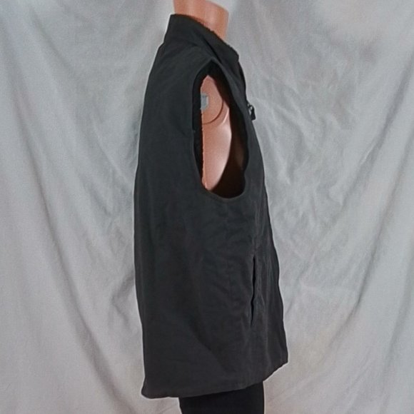 Men's The American Sportsman Solid Sherpa Lined Twill Vest - Raven - Large - NWT - Picture 2 of 5